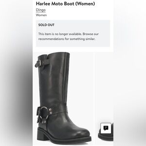 Dingo Harlee Moto Harness Boot, 8 excellent condition black